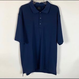 Dunning Golf Navy Polo Short Sleeve Shirt Size L